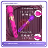Gậy Rung Vỗ Ngón Tay 2 Trong 1 Kích chính hãng - 7 chế độ rung, chống nước, silicone y tế - giao hàng che tên kín đáo