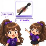 Gậy Massage 2 Đầu Rung Đuôi Chuỗi Hạt Bẻ chính hãng - 3 nấc rung, sạc USB, rung êm không tiếng động - giao hàng che tên kín đáo