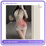 Váy Ngủ Ren Xuyên Thấu Phối Dây Choker Cổ N193 Be chính hãng - phối ren, co giãn thoải mái, freesize - giao hàng che tên kín đáo