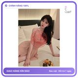 Váy Ngủ Ren Xuyên Thấu Cổ Đổ Kèm Chip N161 Nude chính hãng - phối ren, freesize, set đầy đủ phụ kiện - giao hàng che tên kín đáo