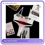 Bộ Đồ Lót Ren Bèo Chấm Bi Cực Xinh T337 Trắng chính hãng - phối ren, co giãn thoải mái, freesize - giao hàng che tên kín đáo