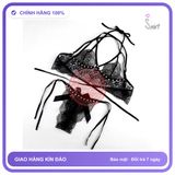 Đồ Lót Nữ Ren Xuyên Thấu Đính Hạt Đáng T368 Đen chính hãng - phối ren, co giãn thoải mái, freesize - giao hàng che tên kín đáo