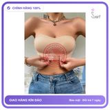 Áo Ngực Nữ Không Dây Chống Tuột Cotton Gân T367 Nude chính hãng - phối ren, co giãn thoải mái, chất vải mềm mát - giao hàng che tên kín đáo