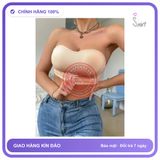 Áo Ngực Nữ Không Dây Chống Tuột Cotton Gân T367 Nude chính hãng - phối ren, co giãn thoải mái, chất vải mềm mát - giao hàng che tên kín đáo