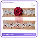 Vòng Chân Ren Hoa Hồng Đáng Yêu Gợi Cảm T509 Trắng chính hãng - phối ren, chất vải mềm mát, đường may tỉ mỉ - giao hàng che tên kín đáo