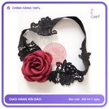 Vòng Chân Ren Hoa Hồng Đáng Yêu Gợi Cảm T509 Đen chính hãng - phối ren, co giãn thoải mái, chất vải mềm mát - giao hàng che tên kín đáo