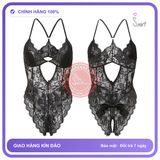 Bodysuit Ren Phối Nơ Sau Đáng Yêu Quyến Rũ N509 Đen chính hãng - phối ren, co giãn thoải mái, freesize - giao hàng che tên kín đáo