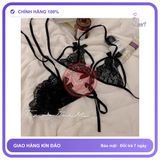 Đồ Lót Sexy Ren Hoa Xuyên Thấu Gợi Cảm T350 Đen chính hãng - phối ren, co giãn thoải mái, freesize - giao hàng che tên kín đáo