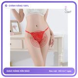 Quần Lót Nữ Lọt Khe Cotton Phối Nơ Siêu T318 Đỏ chính hãng - phối ren, co giãn thoải mái, freesize - giao hàng che tên kín đáo