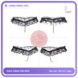 Quần Lót Lọt Khe Dây Đính Hạt Đen Đỏ T301 Đen chính hãng - phối ren, co giãn thoải mái, freesize - giao hàng che tên kín đáo
