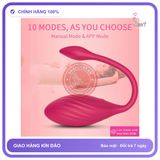 Trứng Rung Điều Khiển Bằng Remote/APP chính hãng - 10 chế độ rung, điều khiển từ xa, chống nước - giao hàng che tên kín đáo