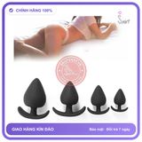 Plug Silicon Đen Nguyên Khối 35mm chính hãng - sạc USB, silicone mềm mại, chất liệu an toàn cho da - giao hàng che tên kín đáo
