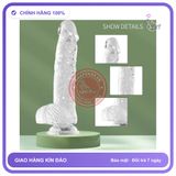Dương Vật Giả Trong Suốt/Đen/Da Người Không Rung Nhỏ chính hãng - sạc USB, chất liệu an toàn cho da, dễ vệ sinh - giao hàng che tên kín đáo