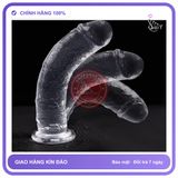 Dương Vật Giả Trong Suốt/Đen Không Bìu Size Tùy Chọn chính hãng - chất liệu an toàn cho da, dễ vệ sinh, êm ái khi dùng - giao hàng che tên kín đáo