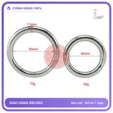 Vòng Inox Trơn Bản Tròn 4.5cm chính hãng - chất liệu an toàn cho da, dễ vệ sinh, êm ái khi dùng - giao hàng che tên kín đáo