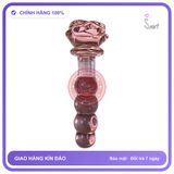 Plug Thủy Tinh Hoa Hồng Pha Lê Tinh Xảo Gợn Sóng chính hãng - sạc USB, rung êm không tiếng động, chất liệu an toàn cho da - giao hàng che tên kín đáo