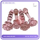 Plug Thủy Tinh Hoa Hồng Pha Lê Tinh Xảo Gợn Sóng chính hãng - sạc USB, rung êm không tiếng động, chất liệu an toàn cho da - giao hàng che tên kín đáo