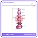 Plug Thủy Tinh Hoa Hồng Pha Lê Tinh Xảo Gợn Sóng chính hãng - sạc USB, rung êm không tiếng động, chất liệu an toàn cho da - giao hàng che tên kín đáo