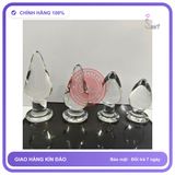 Plug Thủy Tinh Trong Suốt Size Lớn Mẫu 3 chính hãng - sạc USB, chất liệu an toàn cho da, dễ vệ sinh - giao hàng che tên kín đáo