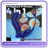 Plug Rung Ngoáy Điểm G Có Vòng Đeo Dương Vật chính hãng - sạc USB, silicone cao cấp, chất liệu an toàn cho da - giao hàng che tên kín đáo