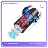 Máy Thụt Rung Tự Động Dạng Ống Kính Nhám Đen chính hãng - sạc USB, chất liệu an toàn cho da, dễ vệ sinh - giao hàng che tên kín đáo