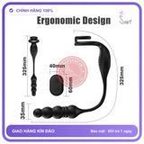 Plug Thụt Rung 3 Điểm Kết Hợp Vòng Rung Dương Vật chính hãng - chất liệu an toàn cho da, dễ vệ sinh, êm ái khi dùng - giao hàng che tên kín đáo