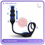 Plug Thụt Rung 3 Điểm Kết Hợp Vòng Rung Dương Vật chính hãng - chất liệu an toàn cho da, dễ vệ sinh, êm ái khi dùng - giao hàng che tên kín đáo