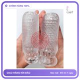 Cốc Trong Suốt Nhiều Gân Gai Kích Thích chính hãng - sạc USB, chất liệu an toàn cho da, dễ vệ sinh - giao hàng che tên kín đáo