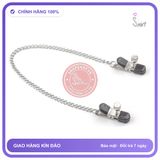 Kẹp Vú Chặt Bản Dày Đẹp Inox Núm Cao Su chính hãng - sạc USB, rung êm không tiếng động, chất liệu an toàn cho da - giao hàng che tên kín đáo