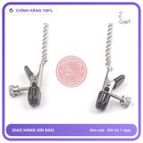 Kẹp Vú Chặt Bản Dày Đẹp Inox Núm Cao Su chính hãng - sạc USB, rung êm không tiếng động, chất liệu an toàn cho da - giao hàng che tên kín đáo