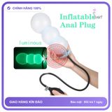 Plug Bơm Ass Lên Đến 13cm Dạ Quang/Đen chính hãng - sạc USB, silicone mềm mại, chất liệu an toàn cho da - giao hàng che tên kín đáo