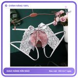Quần Lót Ren Hoa Xẻ Đáy Cạp Cao Sexy T338 Trắng chính hãng - phối ren, co giãn thoải mái, freesize - giao hàng che tên kín đáo