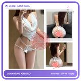 Quần Lót Ren Hoa Xẻ Đáy Cạp Cao Sexy T338 Trắng chính hãng - phối ren, co giãn thoải mái, freesize - giao hàng che tên kín đáo
