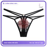 Quần Lọt Khe Sexy Phối Dây Chéo Quyến Rũ T341 Đen chính hãng - phối ren, co giãn thoải mái, freesize - giao hàng che tên kín đáo