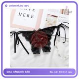 Quần Lót Nữ Ren Hoa Mềm Mại Cột Dây T307 Đen chính hãng - phối ren, freesize, chất vải mềm mát - giao hàng che tên kín đáo