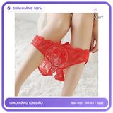 Quần Lót Sexy Ren Hoa Xẻ Đáy Gợi Cảm T306 Đỏ chính hãng - phối ren, co giãn thoải mái, freesize - giao hàng che tên kín đáo