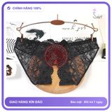 Quần Lót Sexy Ren Hoa Xẻ Đáy Gợi Cảm T306 Đen chính hãng - phối ren, chất vải mềm mát, đường may tỉ mỉ - giao hàng che tên kín đáo