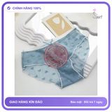 Quần Lót Ren Xuyên Thấu Hoạ Tiết Trái Tim T332 Xanh Dương chính hãng - phối ren, co giãn thoải mái, freesize - giao hàng che tên kín đáo