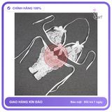 Bộ Đồ Lót Nữ Đính Nơ Buộc Dây Gợi T350 Trắng chính hãng - phối ren, co giãn thoải mái, freesize - giao hàng che tên kín đáo