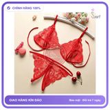 Đồ Lót Sexy 2 Mảnh Ren Quần Lót Lọt T310 Đỏ chính hãng - phối ren, co giãn thoải mái, freesize - giao hàng che tên kín đáo