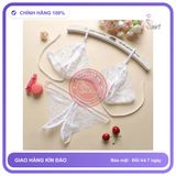 Bộ Đồ Lót Ren Sexy Gợi Cảm Quần Lót T310 Trắng chính hãng - phối ren, freesize, set đầy đủ phụ kiện - giao hàng che tên kín đáo