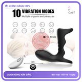 Vòng Rung Đôi Omysky Song Khóa Remote Điều Khiển chính hãng - 10 chế độ rung, điều khiển từ xa, chống nước - giao hàng che tên kín đáo