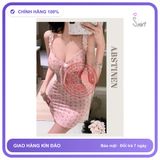 Váy Ngủ Hoa Nhí Có Gọng Đệm Lót Nâng N242 chính hãng - phối ren, co giãn thoải mái, freesize - giao hàng che tên kín đáo