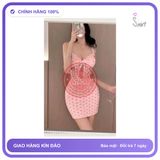 Váy Ngủ Hoa Nhí Có Gọng Đệm Lót Nâng N242 chính hãng - phối ren, co giãn thoải mái, freesize - giao hàng che tên kín đáo