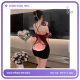 Váy Ngủ Đan Dây Lưng Sexy Ôm Body Gợi N117 Đen chính hãng - co giãn thoải mái, freesize, ôm body tôn dáng - giao hàng che tên kín đáo