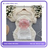 Váy Ngủ Ren Chấm Bi Xẻ Tà Dễ Thương N184 Trắng chính hãng - phối ren, freesize, set đầy đủ phụ kiện - giao hàng che tên kín đáo