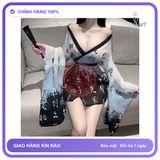 Áo Choàng Ngủ Kimono Nhật Bản Anime Xuyên Thấu N744 chính hãng - chất vải mềm mát, đường may tỉ mỉ, tôn dáng quyến rũ - giao hàng che tên kín đáo