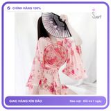 Áo Choàng Ngủ Kimono Hoa Anh Đào Sexy Gợi N742 chính hãng - chất lụa mát mềm, chất vải mềm mát, đường may tỉ mỉ - giao hàng che tên kín đáo