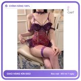 Đồ Lót Liền Thân Ren Phối Nơ Siêu Đẹp N924 Tím chính hãng - phối ren, co giãn thoải mái, freesize - giao hàng che tên kín đáo