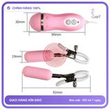 Kẹp Ti Rung OMYSKY Đầu Silicone, Chống Nước Hoàn chính hãng - 10 chế độ rung, sạc USB, điều khiển từ xa - giao hàng che tên kín đáo
